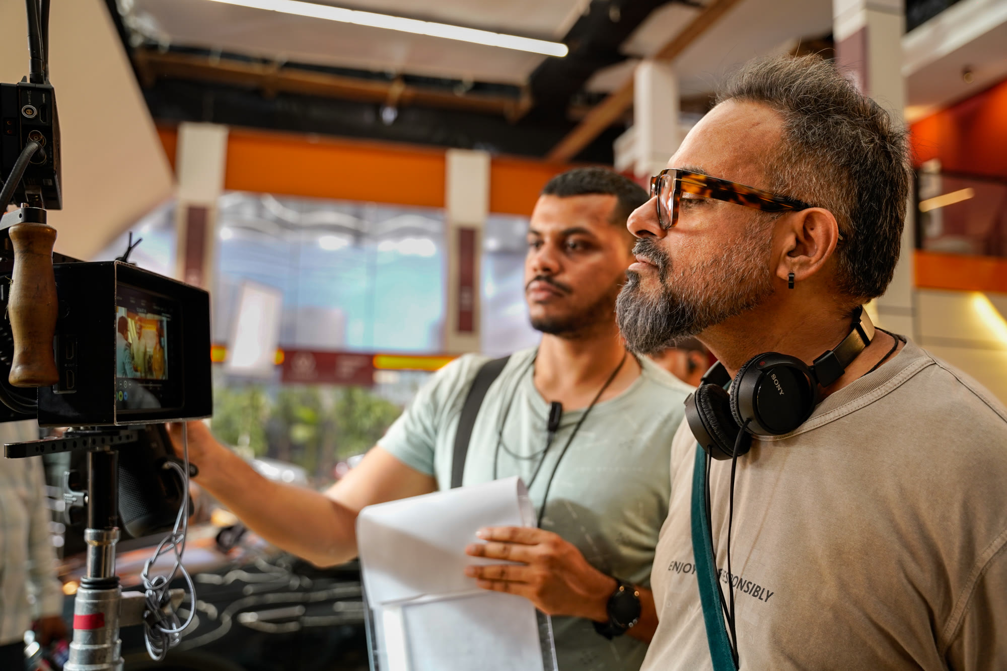 Behind the scenes on the ICICI Bank shoot